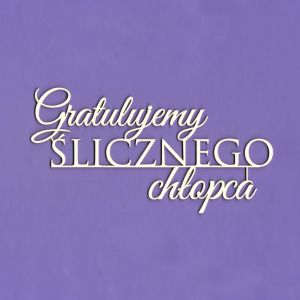 Tekturka Crafty Moly Napis G5 - Gratulujemy ślicznego chłopca